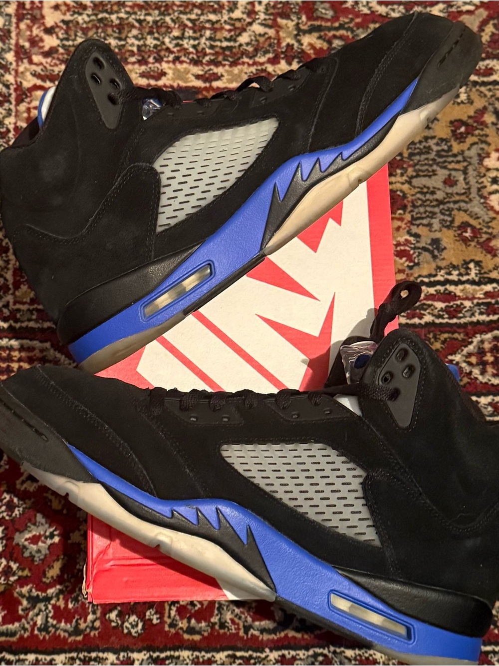 Jordan 5 Retro Racer Blue - Men’s Black & Blue Retro Basketball Sneakers